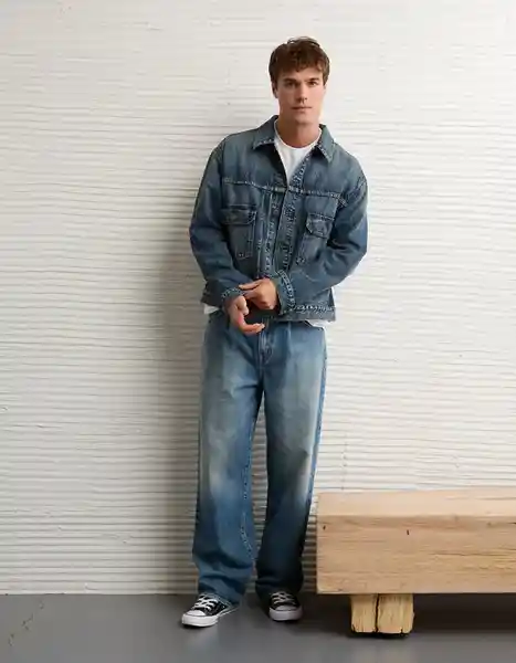 Chaqueta Hombre Azul Talla Small 1757489 American Eagle