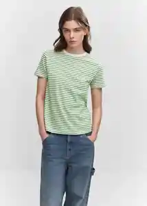 Camiseta Chalacas Verde Pastel Talla XL Mujer Mango