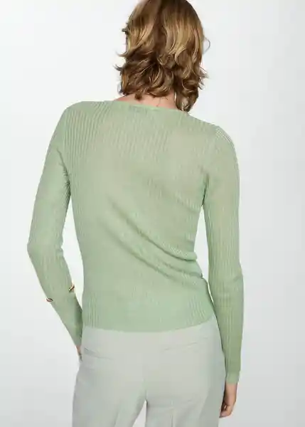 Jersey Isotopo Verde Pastel Talla XL Mujer Mango