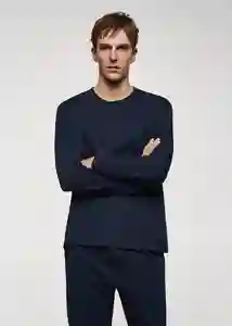 Set Pijama Nightset Navy Talla L Hombre Mango