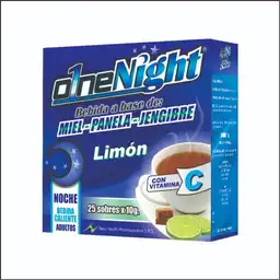 O1ne Nigth Bebida en Polvo Panela Limon Sobre