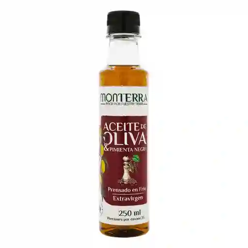 Monterra  Aceite Oliva Pimienta Negra250 Ml
