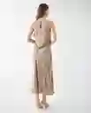 Vestido Beige Humus Medio Talla XXL 492F008 Esprit