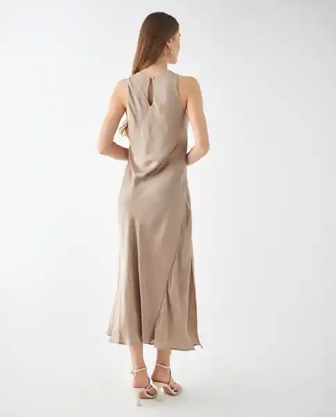 Vestido Beige Humus Medio Talla XXL 492F008 Esprit