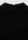 Vestido Landa Negro Talla S Mujer Mango
