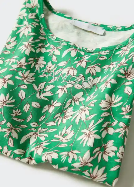 Camiseta Mangofi-H Verde Talla 24 Mujer Mango