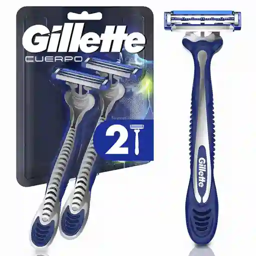 GILLETTE Cuerpo Cuchilla de Afeitar Máquina de Afeitar Corporal Desechable Zona Intima Depilación Corporal Masculina 2 uds