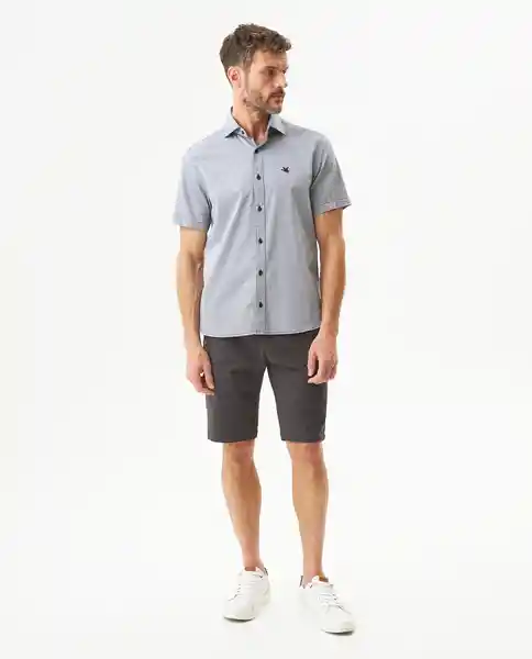 Camisa With Diagonal Panel Negro Sombrio Ultraoscuro L Chevignon