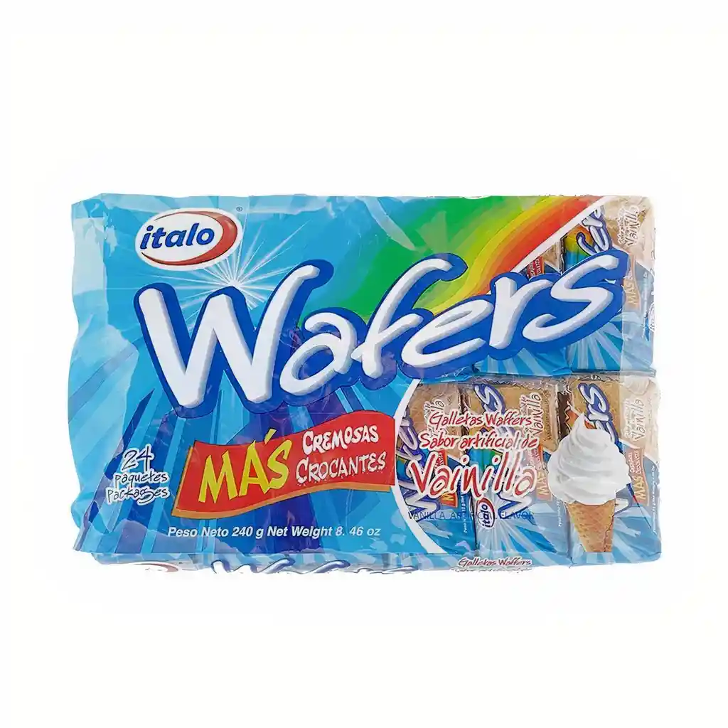 Italo Galletas Wafers Sabor Artificial A Vainilla