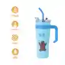 Vaso de Acero Pared Simple Con Asa Grizz Wbb Azul 1.6 L Miniso