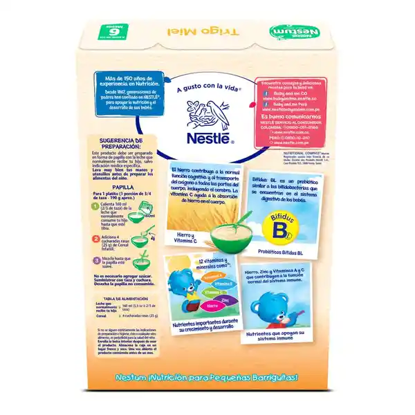 Cereal infantil NESTUM Trigo Miel x 350g