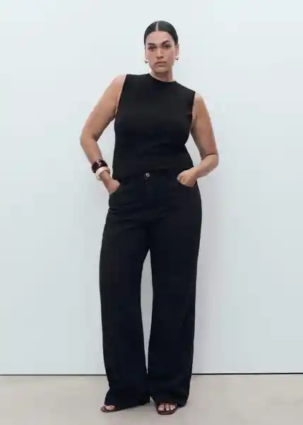 Jean Danila Tejano Negro Talla 42 Mujer Mango