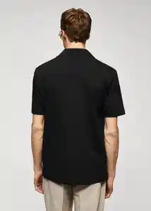 Camiseta Polo Bonheur Negro Talla S Hombre Mango