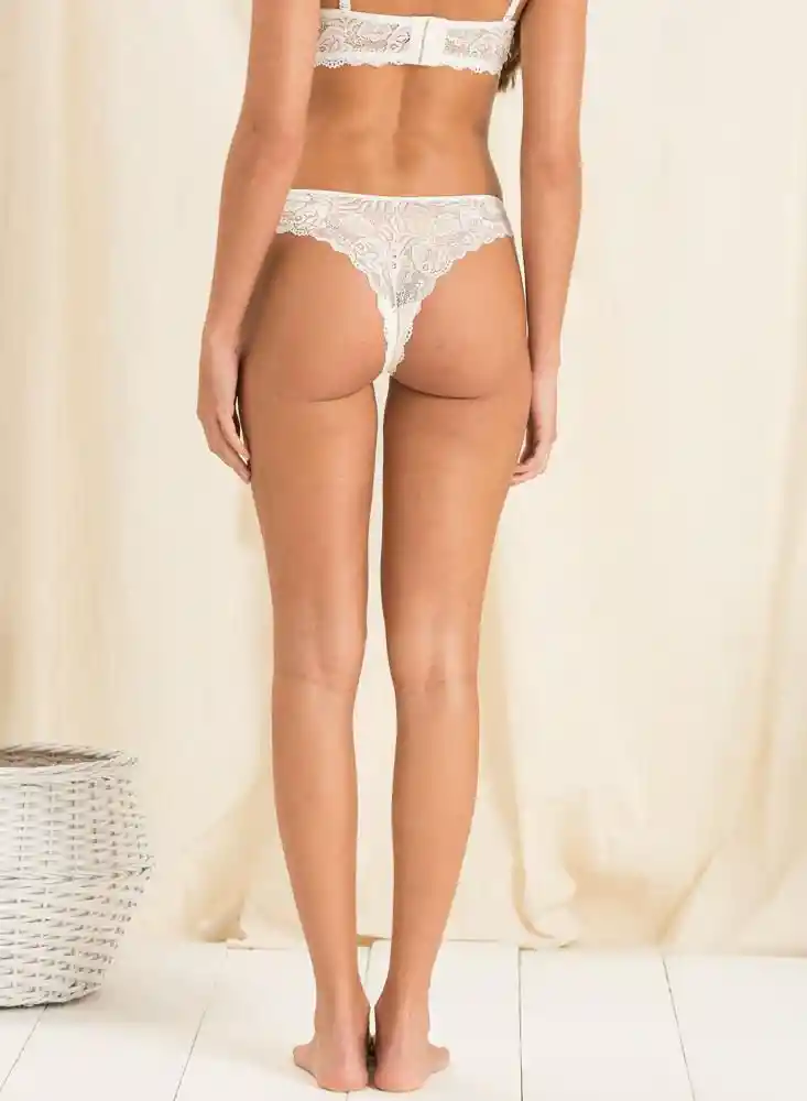 Panty Brasilera Color Blanco Talla L