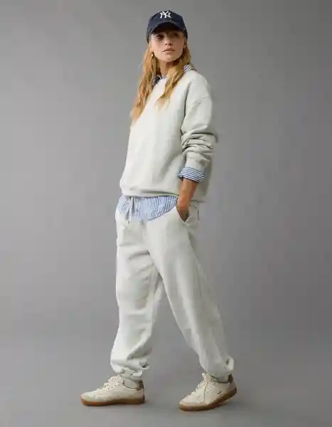 Buzo Mujer Gris Talla SMALL 2522006 American Eagle