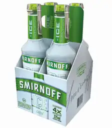 Pack X4 Coctel Smirnof Ice Green Apple Botella 275 Ml