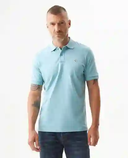 Camiseta Polo Muscle Masculino Azul Cameo Medio L Chevignon