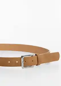 Cinturón Suede Beige Talla 90 Hombre Mango