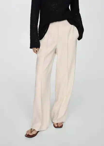 Pantalón Carlos Crudo Talla 38 Mujer Mango