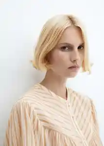 Blusa Mint Offwhite Talla M Mujer Mango