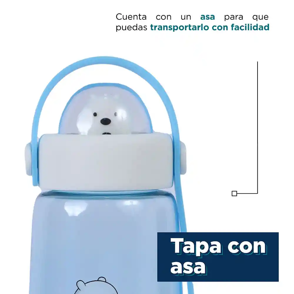Cilindro we Bare Bears Collection Con Decoración Azul Miniso