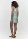 Vestido Tiky Off White Talla S Mujer Mango