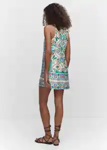 Vestido Tiky Off White Talla S Mujer Mango