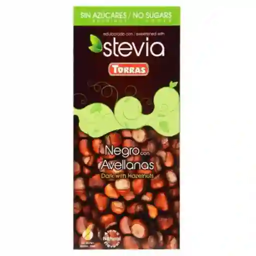 Torras Tableta de Chocolate Negro Stevia y Avellanas