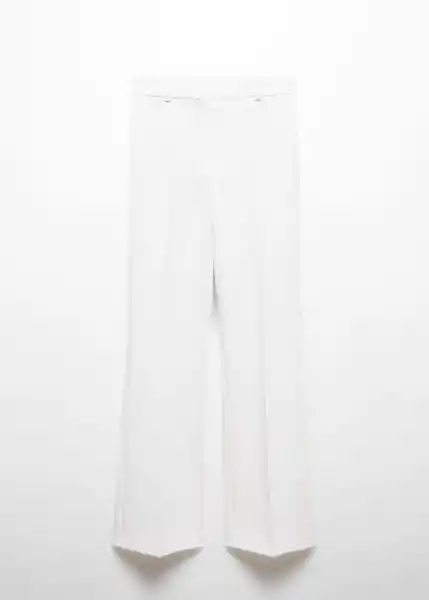Pantalón Monaco Blanco Talla 34 Mujer Mango