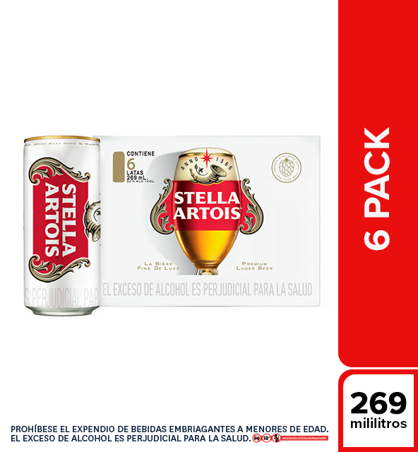 Cerveza Stella Artois Sixpack Lata X269Ml C-U