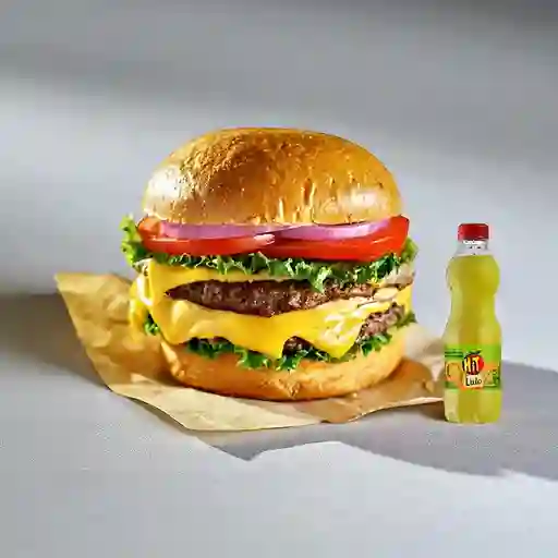 Combo Hamburguesa Llanera Doble + Jugo Hit de 500 ml