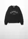 Sudadera Dance Negro Talla 14 Niñas Mango