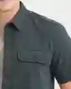 Camisa Cargo Manga Corta Verde Selvoso Ultraoscuro M Chevignon