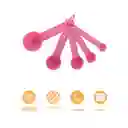 Juego de Cucharas Medidoras Serie Mis Pastelitos Rosa Miniso