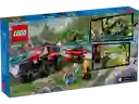 Set de Construcción Camión de Bomberos Con Barco de Rescate Lego