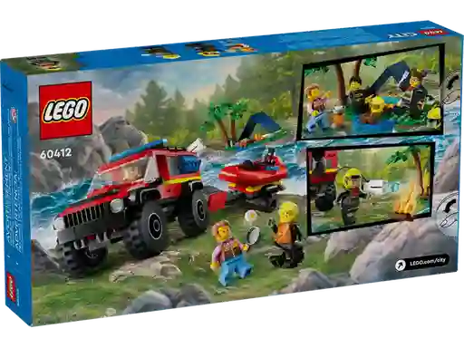 Set de Construcción Camión de Bomberos Con Barco de Rescate Lego
