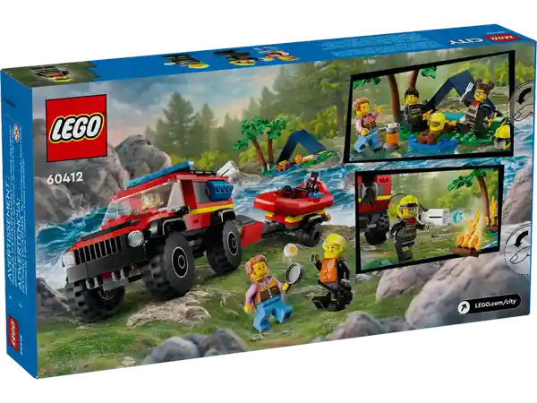 Set de Construcción Camión de Bomberos Con Barco de Rescate Lego