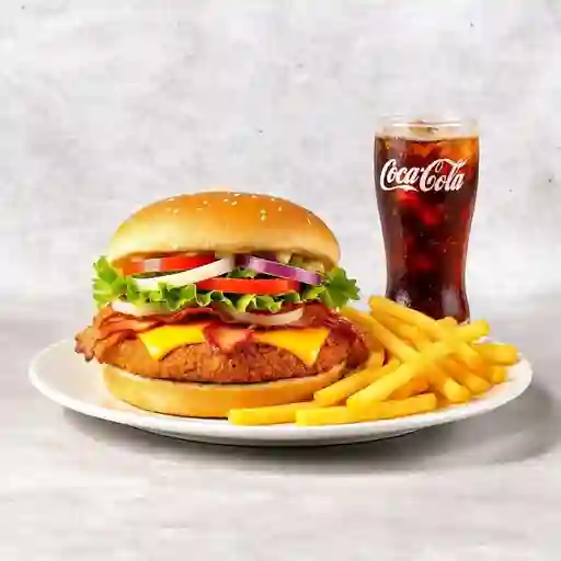 Hamburguesa de Pollo en Combo