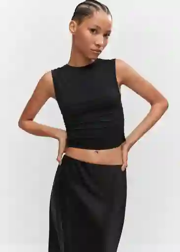 Top Taylor Negro Talla S Mujer Mango