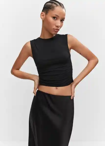 Top Taylor Negro Talla S Mujer Mango