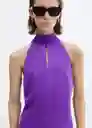 Vestido Charlot Morado Talla S Mujer Mango