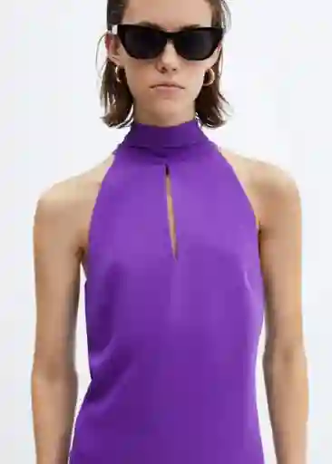 Vestido Charlot Morado Talla S Mujer Mango