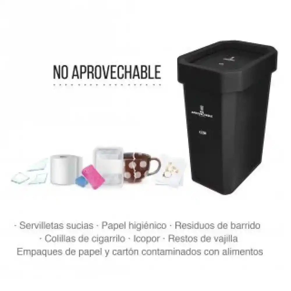 Estrabins Papelera de Vaivén 4 Negro 1042504