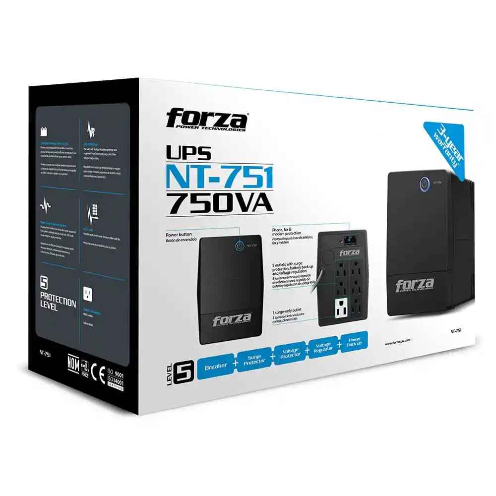 Forza Ups 750VA 6 Salidas NT751