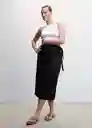 Falda Newpareo Negro Talla XL Mujer Mango