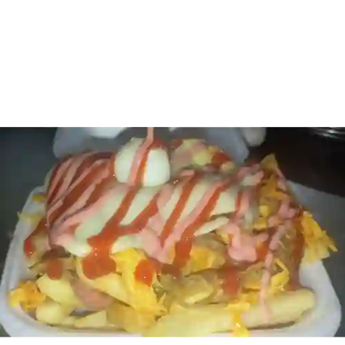 Salchipapa Carne Pollo