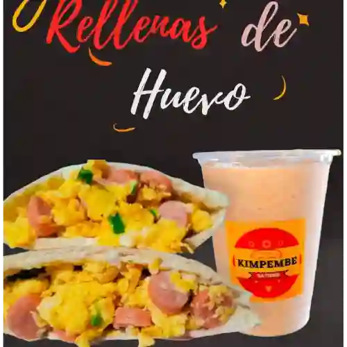 Pita Árabe de Huevo + Batidos de Nispero