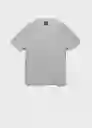 Camiseta Kimi Gris Medio Vigore Talla S Hombre Mango