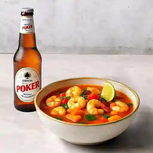 Cazuela de Camarones + Poker
