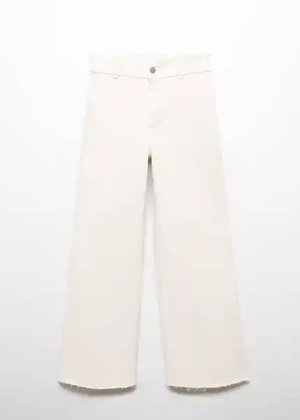 Pantalón Jean Catherin Offwhite Talla 32 Mujer Mango